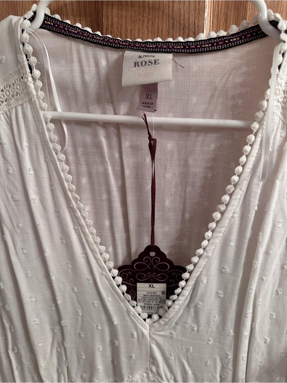 Knox Rose Cream Maxi Dress with V-Neck - Picture 2 of 3